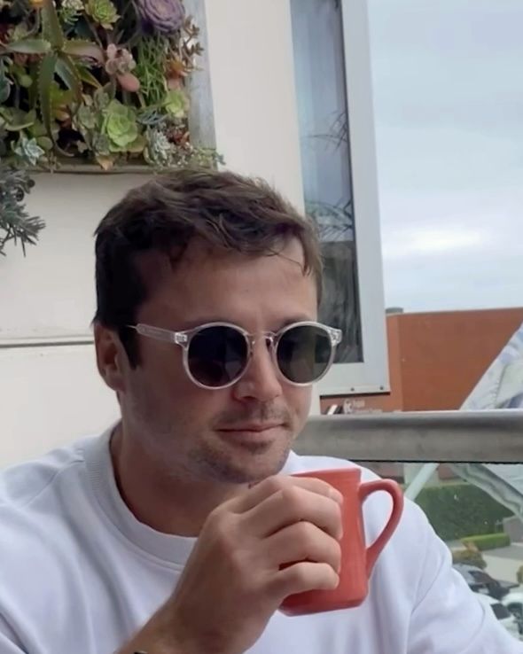 Tom Morrison drinking coffee on a patio in San Diego
